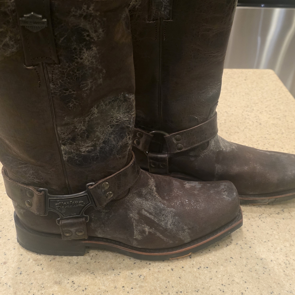 Harley-Davidson Distressed Brown Leather Boots